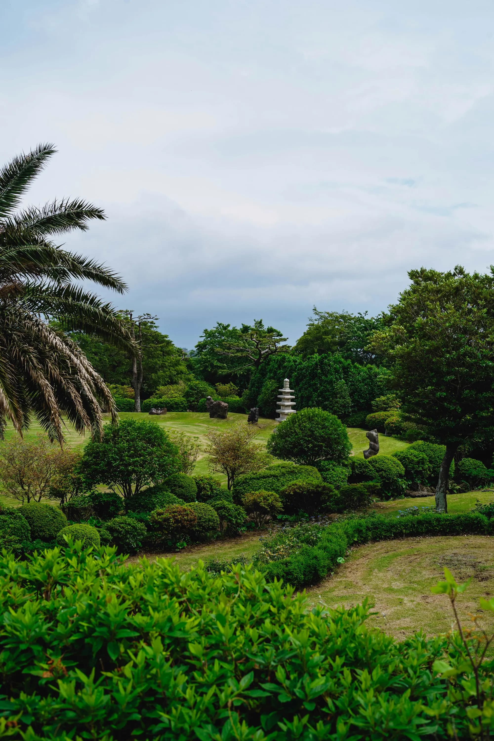 Jardin arboré entretenu